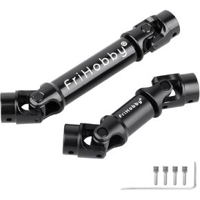 2pcs frihobby من الفولاذ المقاوم للصدأ RC رمح رمح المعادن عمود ناقل الحركة CVD متوافق مع TRX4M Defender Bronco 1/18 ترقيات الزاحف أجزاء (أسود)