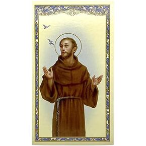Saints Amaints St Francis of Assisi Holy Card Set من 10