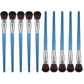 Giantree 10Pcs Mop Brush for Acrylic Painting, Blending Brush for Acrylic Painting, Round Acrylic Paint Brushes Dry Brush, for Miniatures Watercolor, Acrylic, Gouache, Face Body(Black)