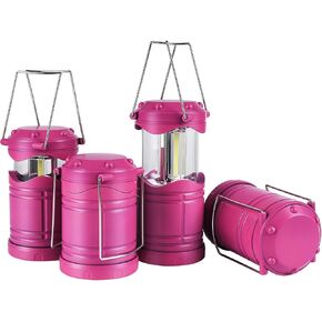 Lichamp LED Lanterns, 4 Pack Pop Up Lanterns for Power Outages, Bright Battery Powered Hanging Lanterns for Outdoor Camping Hiking, Emergency Survival Lights for Hurricane Collapsible, Dark Gray