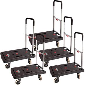 Magna Cart Cart Dolly قابلة للطي ، شاحنة يدوية منصة مع عجلات ، 300 رطل
