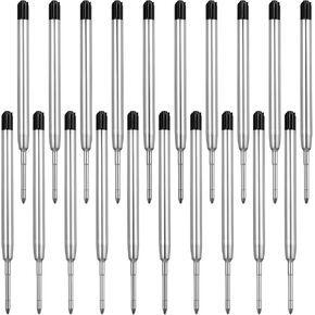 20 PCS BLACK INK PEN PEN ، 1.0 مم استبدال الطرف المتوسط ​​، إعادة ملء PEN PEN ، عبوات PEN PEN لتراجع اللوازم المكتبية للمدرسة القابلة للسحب ، الكتابة السلسة (أسود)