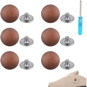 6pcs استبدال المسامير لأحذية السدادات ، من السهل تثبيت أزرار قطع الأجزاء برشام من سبيكة الزنك مع البراغي للنساء الرجال الجلود الكلاسيكية من جلد الغزال السدادات أحذية البطاطس (البرونز)