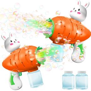 Igeekid 2 Pack Easter Lighted Bunny Bubbles Puns Toys for Kids Choidlers Boys Girls Easter Gift Stainsers chaints stuivers ، might up bubble bower machine with solution Kids Barty Favors Game Vore