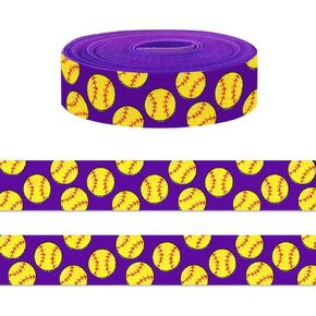 5 ياردات شريط Sports Softball لصياغة الخياطة ، شرائط Grosgrain الأزرق 7/8 بوصة لالتفاف الهدايا ، وأشرطة البيسبول للاشتعال مشجع الشعر الملحقات