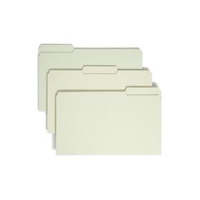 مجلد ملف Pressboard Smead ، علامة تبويب 1/3-Cut ، 1 "التوسع ، الحجم القانوني ، الرمادي/الأخضر ، 25 لكل صندوق (18230)