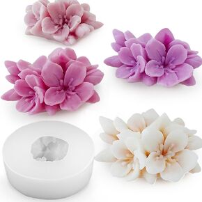 3D Cherry Blossom Candle Mould شموع معطر من شموع زهرة السيليكون القوالب للراتنج DIY الإبوكسي الغجر الحرف اليدوية الصابون صنع الإمدادات الشوكولاتة معجن