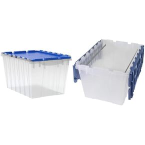 Akro-Mils Plastic Storage Totes with Attached Lids (12 Gallon)