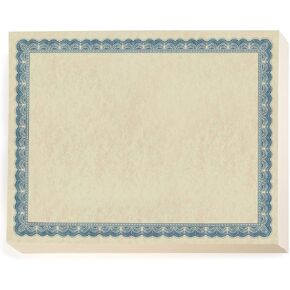 شهادات PaperDirect York Blue Standard ، 100 ورقة ، 8 1/2 "× 11" ، ورقة عمود جامعية 28 رطل ، حدود مستوحاة من الدانتيل ، ليزر وحبر ، مثالي للمدارس والشركات والمزيد