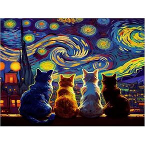 Oiuyamn Paint by Number for Adults, DIY Painting by Numbers Kit, Acrylic Adult Paint by Numbers Set with 16x20 Inch Canvas, Unframed