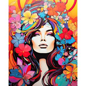 Rebotipy Paint by Numbers for Adults DIY Fantasy Cat Art Painting Paint by Numbers Kits for Kids Beginner Colorful Cat Oil Painting Kits for Home Decor 16x20 Inch