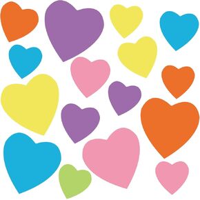 120 Pieces Heart Cutouts Paper Heart Cutouts Paper Hearts 4 Size Large Heart Paper Cut Outs for Valentine's Day Craft (Assorted Colors) in Kuwait