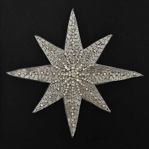9 "× 7-3/4 '' نجمة النجمة راينستون زين ، تصحيح بالخرز ، 1pc ، TR-12144