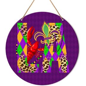Mardi Gras Wall Decor, Mardi Gras Hanging Sign New Orleans Carnival Decorations Fat Tuesday Decor Wall Sign for Home Bar, Pub, Pour Me Something Mister