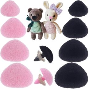 Smallcat 32pcs أنوف الكروشيه لـ Amigurumi ، 11/15/17/17/18 مم أنوف حيوانات محشوة بالبلاستي