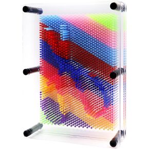 3D Pin Art - ألعاب حسية للأطفال المصابين بالتوحد | هدايا مثالية | ألعاب Pin Art Board للأطفال المصابين بالتوحد | ألعاب مكتب ممتع للبالغين والبنين والبنات 8x6 بوصة
