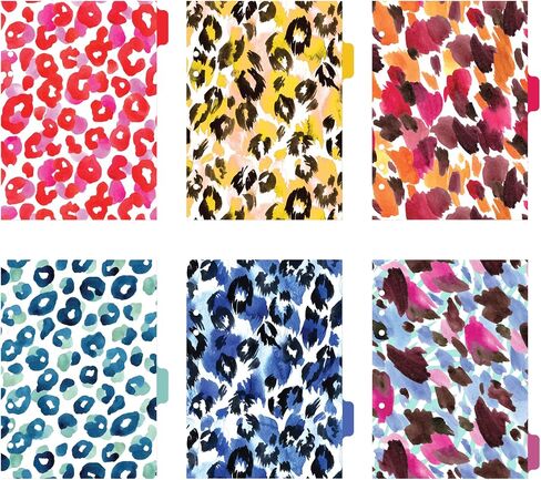 Avery Planner Dividers for A5 Planners, 6-Tab Set, Pastel Animal Print Design, 1 Set (25454) in Saudi Arabia