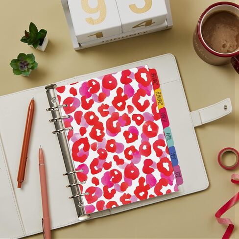 Avery Planner Dividers for A5 Planners, 6-Tab Set, Pastel Animal Print Design, 1 Set (25454) in Saudi Arabia