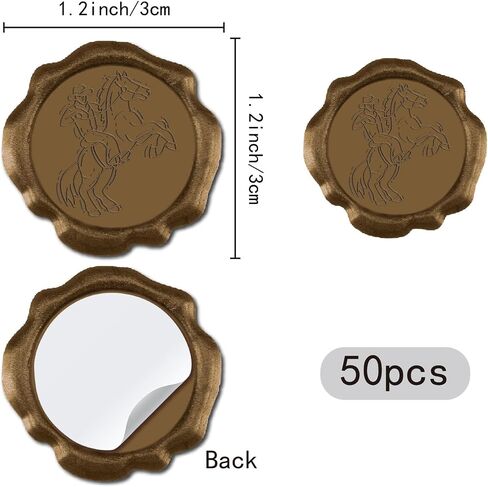CRASPIRE 50PCS BOWKNOT WAX SEAL ملصقات 30 مم لدعوة الزفاف للاصطدام المفروض in Kuwait