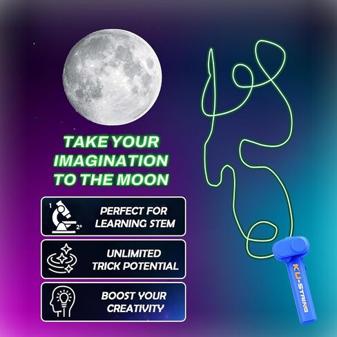 Revolutionary Blue String Rope Launcher Loop Fidget Toy - Defy Gravity and Boost Imagination for Kids and Adults (Deep Blue) in Saudi Arabia