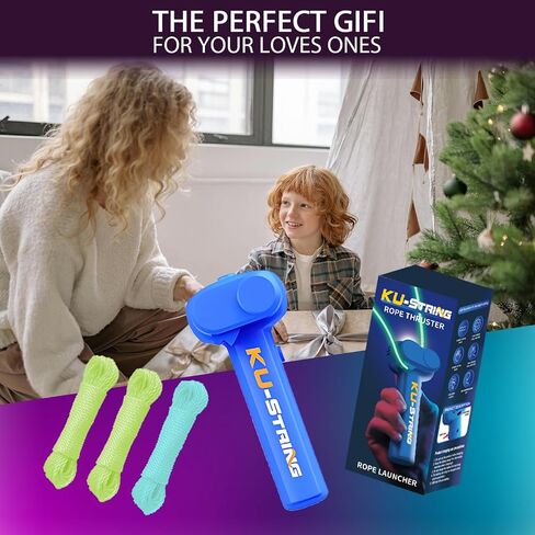 Revolutionary Blue String Rope Launcher Loop Fidget Toy - Defy Gravity and Boost Imagination for Kids and Adults (Deep Blue) in Saudi Arabia