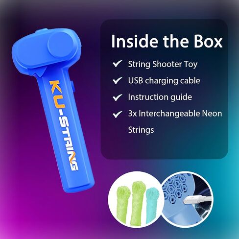 Revolutionary Blue String Rope Launcher Loop Fidget Toy - Defy Gravity and Boost Imagination for Kids and Adults (Deep Blue) in Saudi Arabia