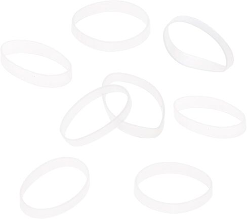 ONLYKXY 100 Pieces Silicone Cable Ties 0.78 inch/20 mm Diameter Flat Rubber Bands Elastic Bands Supplies Reusable Rubber Rings Thick Rubber Bands for School Home or Office Elasticity Coil Ring (Clear) in Saudi Arabia