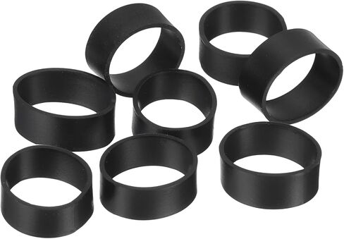 uxcell 200Pcs Silicone Rubber Bands, 5mm x 10.5mm Rubber Bands Rings Cable Ties Strong Elastic Bands Non-Slip for Cord Wrapping Bag Wraps, Black in Saudi Arabia