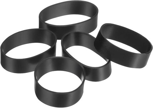 uxcell 200Pcs Silicone Rubber Bands, 5mm x 10.5mm Rubber Bands Rings Cable Ties Strong Elastic Bands Non-Slip for Cord Wrapping Bag Wraps, Black in Saudi Arabia