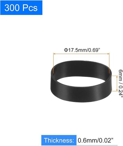 uxcell 200Pcs Silicone Rubber Bands, 5mm x 10.5mm Rubber Bands Rings Cable Ties Strong Elastic Bands Non-Slip for Cord Wrapping Bag Wraps, Black in Saudi Arabia