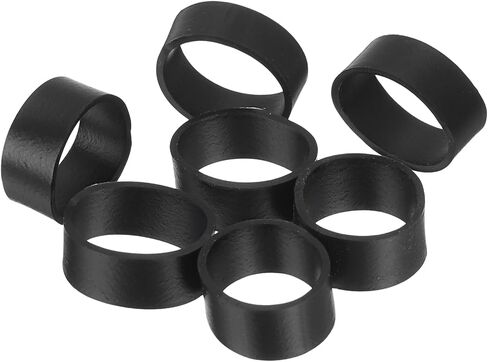 uxcell 200Pcs Silicone Rubber Bands, 5mm x 10.5mm Rubber Bands Rings Cable Ties Strong Elastic Bands Non-Slip for Cord Wrapping Bag Wraps, Black in Saudi Arabia