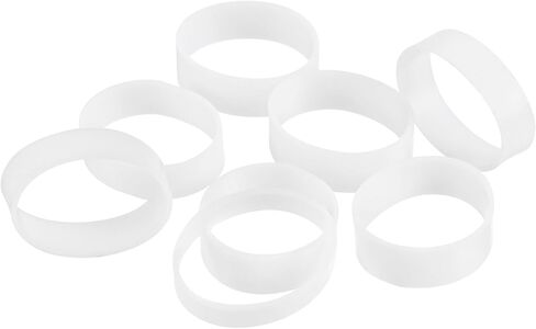 uxcell 200Pcs Silicone Rubber Bands, 5mm x 10.5mm Rubber Bands Rings Cable Ties Strong Elastic Bands Non-Slip for Cord Wrapping Bag Wraps, Black in Saudi Arabia