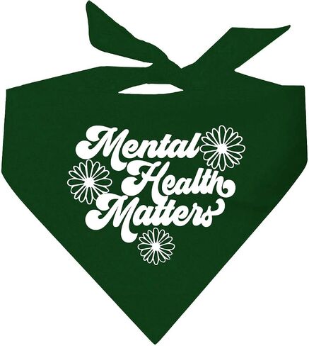 Mental Health Matters Dog Bandana (Green, OS 805) in Kuwait