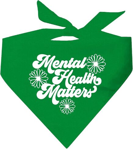 Mental Health Matters Dog Bandana (Green, OS 805) in Kuwait