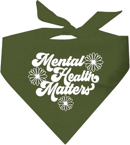 Mental Health Matters Dog Bandana (Green, OS 805) in Kuwait