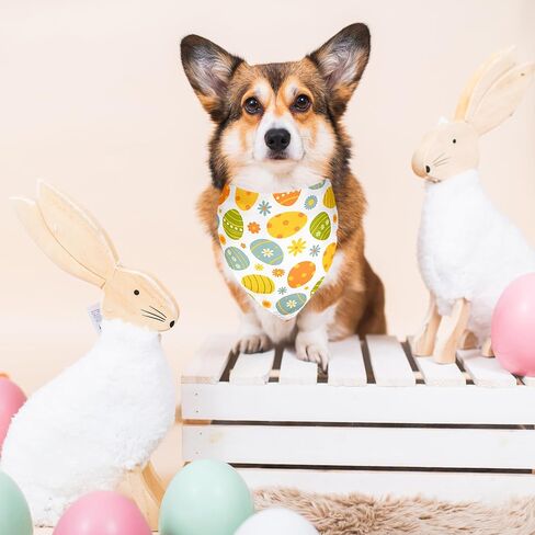 2 Pack Easter Dog Cat Bandana Holiday Bunny and Carrot Bandana for Spring and Easter Celebrations for Small Medium and Large Dogs in Saudi Arabia