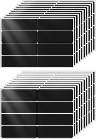 Black Labels 3 × 1 Inch Vinyl Rectangle Assorted Removable Color Coding Stickers Self-Adhesive Waterproof Colored Name Tags for Home Office Inventory 160 PCS in Kuwait