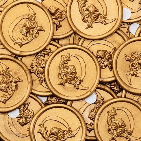 25pcs شمع الختم ملصقات الأبجدية C-الأختام الحرفية الذهب ذاتية اللصق ، والأسلوب الباروك المصنوع يدويًا لدعوات الزفاف ، والأظرف ، عيد الميلاد والحفلات (ج) in Kuwait