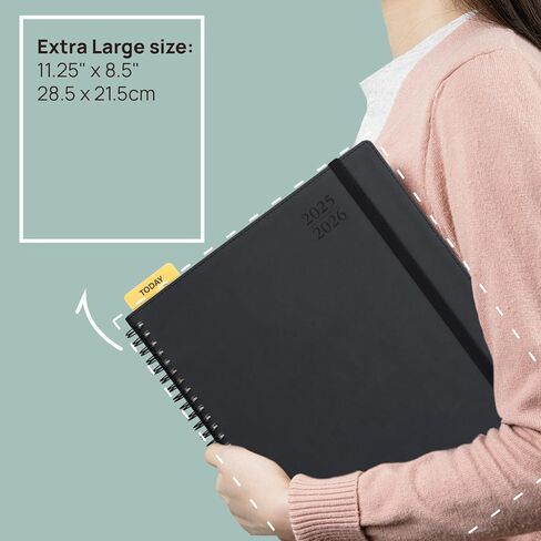 Poprun 2025-2026 Planner Planner Spiral Bound ، 8.5 '× 11.25' in Kuwait