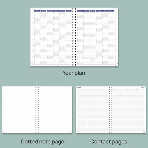 Poprun 2025-2026 Planner Planner Spiral Bound ، 8.5 '× 11.25' in Kuwait