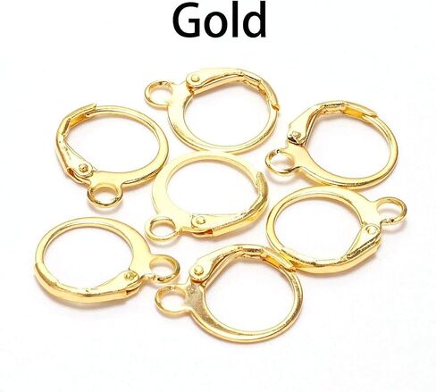 20pcs فولاذية الصلب الرافعة الفرنسية aring arks السلك الأسلاك الأسواق الأقراط مع حلقة مفتوحة للرجال نساء من أجل مصنع المجوهرات DIY (14 × 12 مم) (الذهب الوردي) in Kuwait