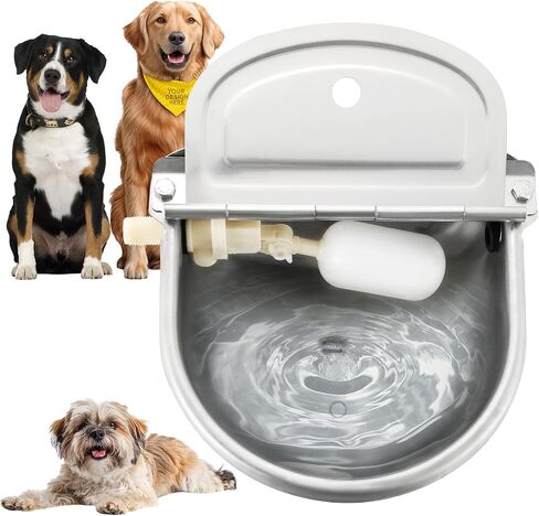 Automatic Animal Drinking Water Bowl, Stainless Steel Water Troughs for Livestock Water Dispenser for Horse,Goat,Pig,Dog Pet Feeder (Without Drainage Hole) in Saudi Arabia