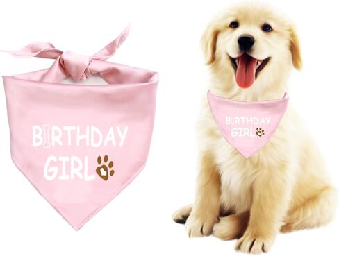 Bandana for Dog Birthday Boy & Girl - Supplies for Small, Medium & Large Pets in Saudi Arabia