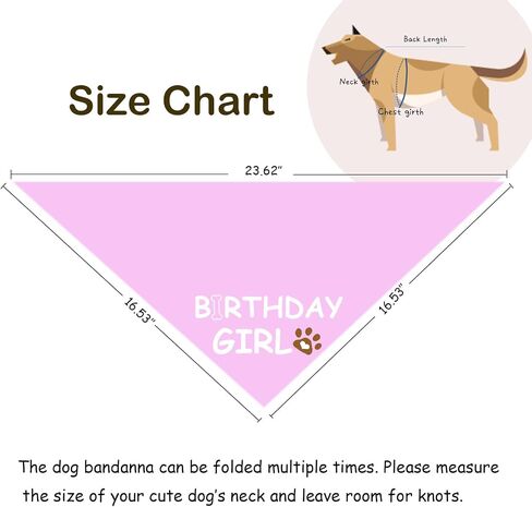 Bandana for Dog Birthday Boy & Girl - Supplies for Small, Medium & Large Pets in Saudi Arabia