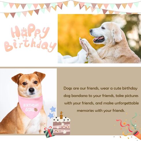 Bandana for Dog Birthday Boy & Girl - Supplies for Small, Medium & Large Pets in Saudi Arabia