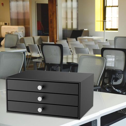 Desktop Drawers, Metal Desk Organizer with Drawer Storage Organizer for A4 File, Desk File Storage Organization for Office, Home, No Assembly Required, White in Kuwait