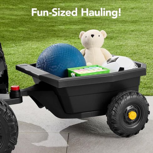 Best Choice Products Kids 12V Electric Ride On UTV Car and Trailer w/Parent Control, LED Lights, 2 Speeds, Bluetooth - Black in Saudi Arabia