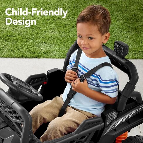 Best Choice Products Kids 12V Electric Ride On UTV Car and Trailer w/Parent Control, LED Lights, 2 Speeds, Bluetooth - Black in Saudi Arabia