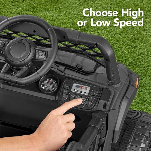 Best Choice Products Kids 12V Electric Ride On UTV Car and Trailer w/Parent Control, LED Lights, 2 Speeds, Bluetooth - Black in Saudi Arabia