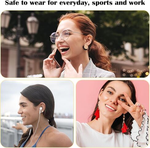 10pcs Pierced Earring Backs, Clear Silicone & Gold Plated, Secure Locking, 9.4mm Diameter, Replacements for Heavy Earrings in Saudi Arabia